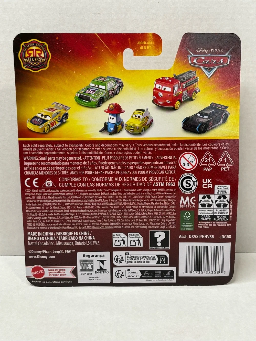 Disney Pixar Cars Race & Rescue Sarge Diecast - Mattel New 1:55